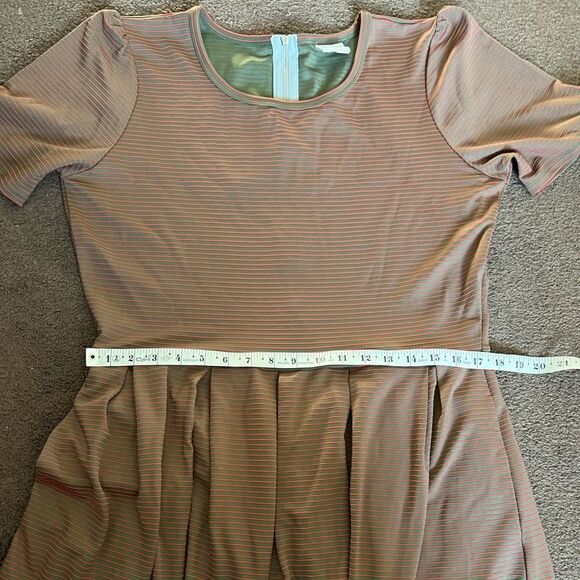 Lularoe Amelia Striped Dress w/ Pockets - Picture 10 of 11